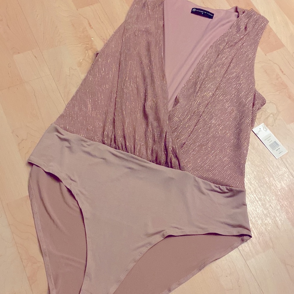 NWT metallic bodysuit